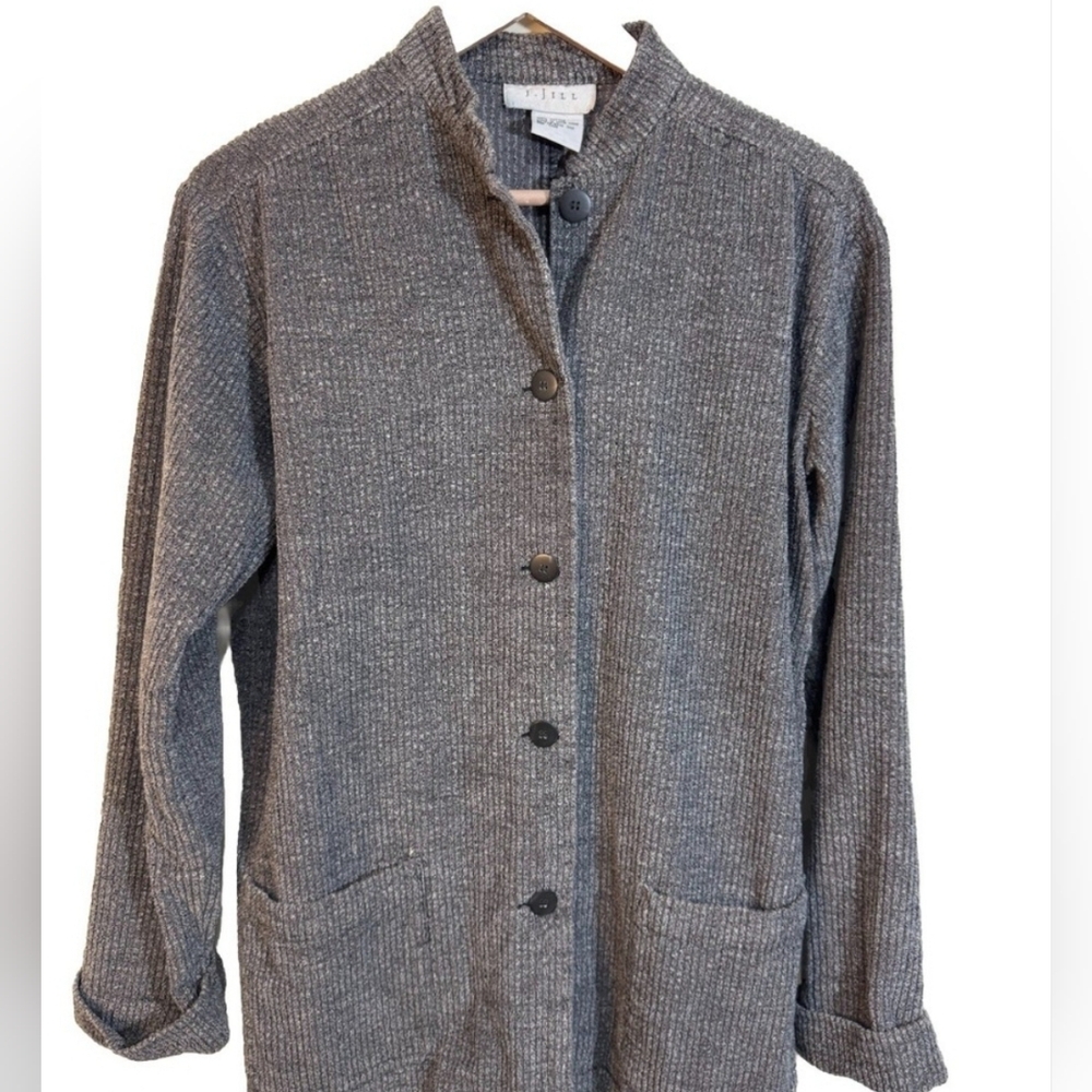 J. Jill Vintage Charcoal Gray Sweater Petite Medium